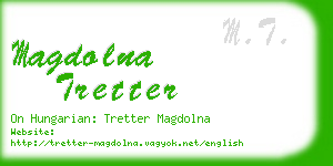 magdolna tretter business card